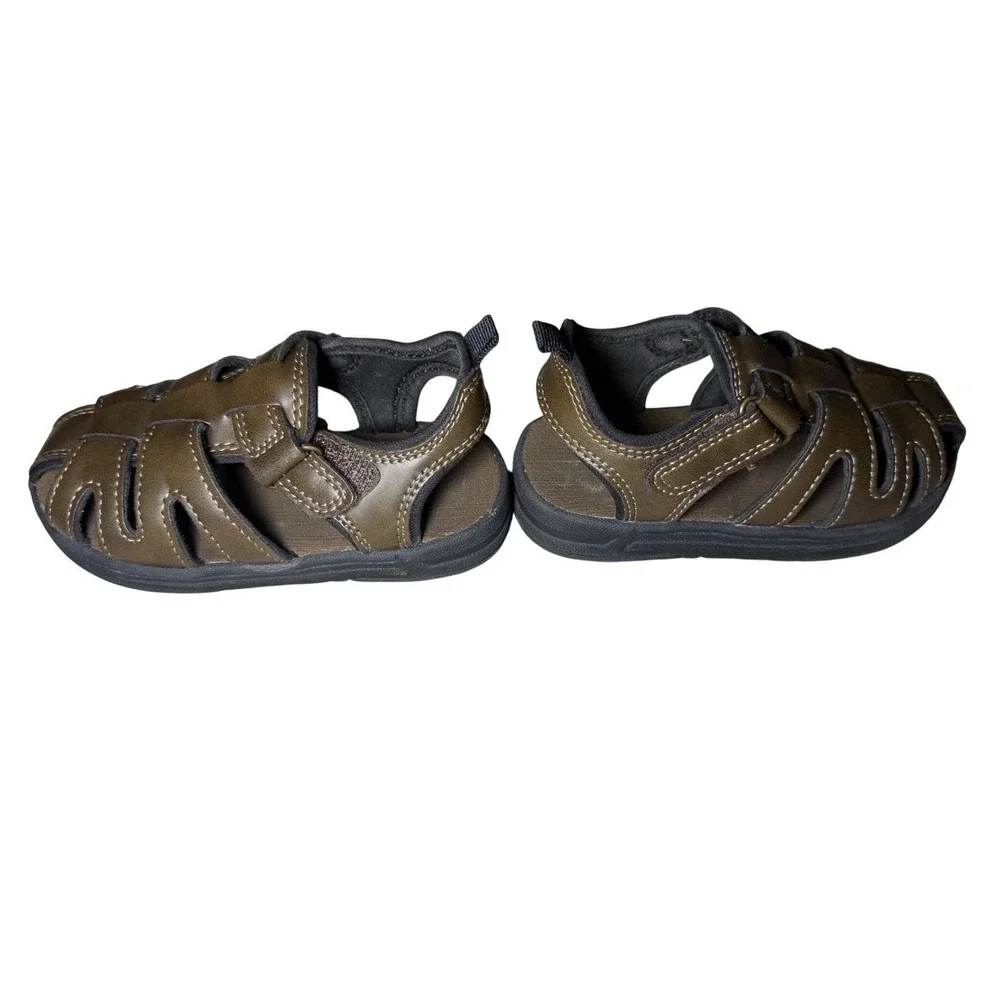 Wonder Nation Fisherman Sandals Toddler Size 8 Brown